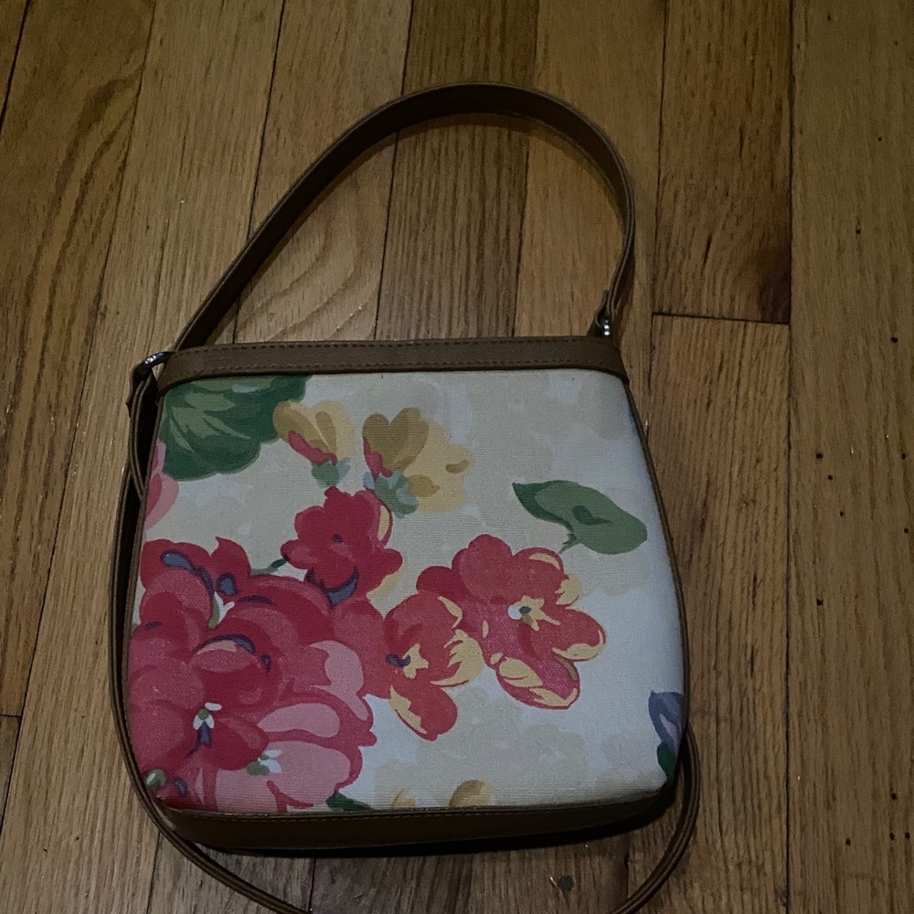 Floral Canvas Shoulder Bag